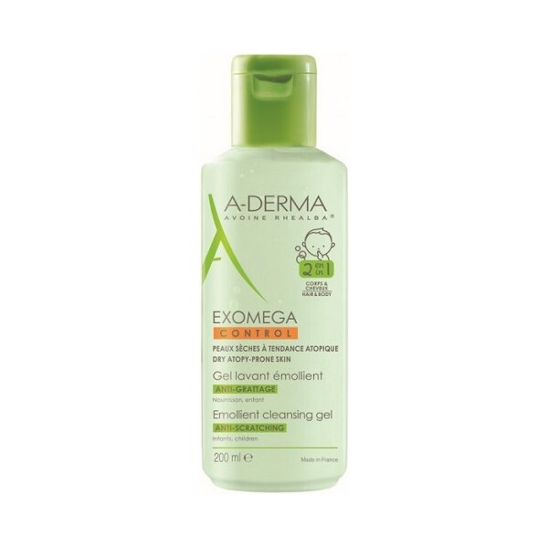 A-DERMA EXOMEGA CONTROL GEL ZA ČIŠĆENJE 2U1 200 ML