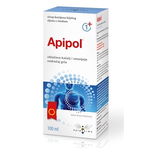 APIPHARMA APIPOL SIRUP BIJELOG SLJEZA S PROPOLISOM I MEDOM 100ML