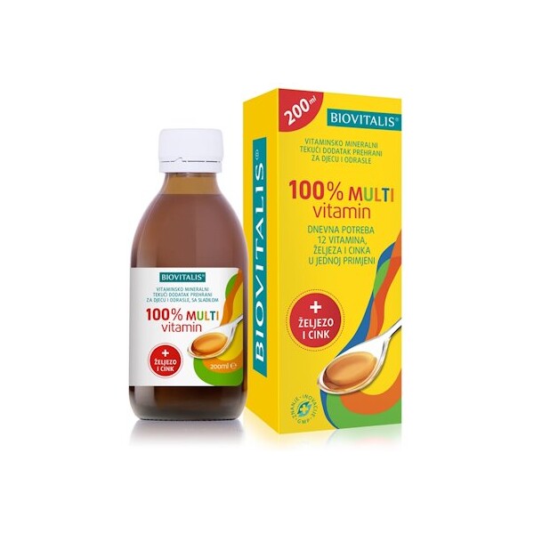 BIOVITALIS 100% MULTIVITAMIN SIRUP 200ML