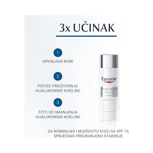 EUCERIN HYALURON FILLER SPF15 DNEVNA KREMA 50ML
