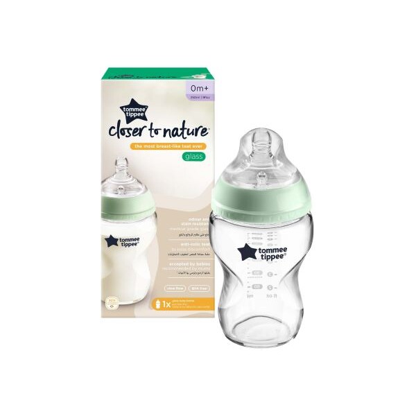 TOMMEE TIPPEE STAKLENA BOČICA ZA HRANJENJE 250ML