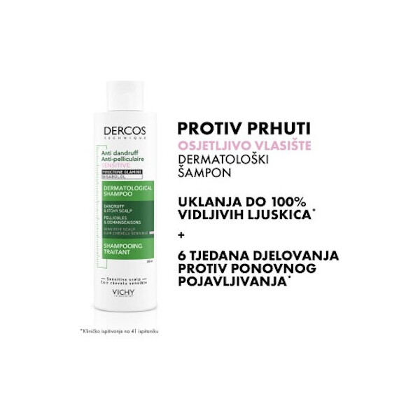 VICHY DERCOS ŠAMPON PROTIV PERUTI OSJETLJIVO VLASIŠTE 200ML