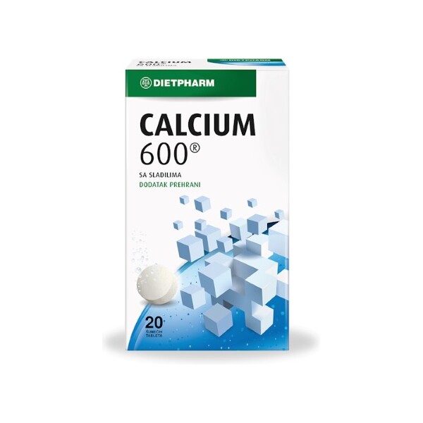DIETPHARM CALCIUM 600 ŠUMEĆE TABLETE
