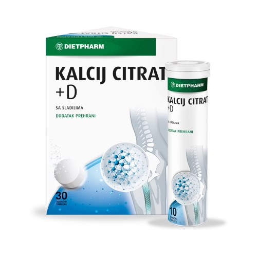 DIETPHARM KALCIJ CITRAT +D ŠUMEĆE TABLETE A30