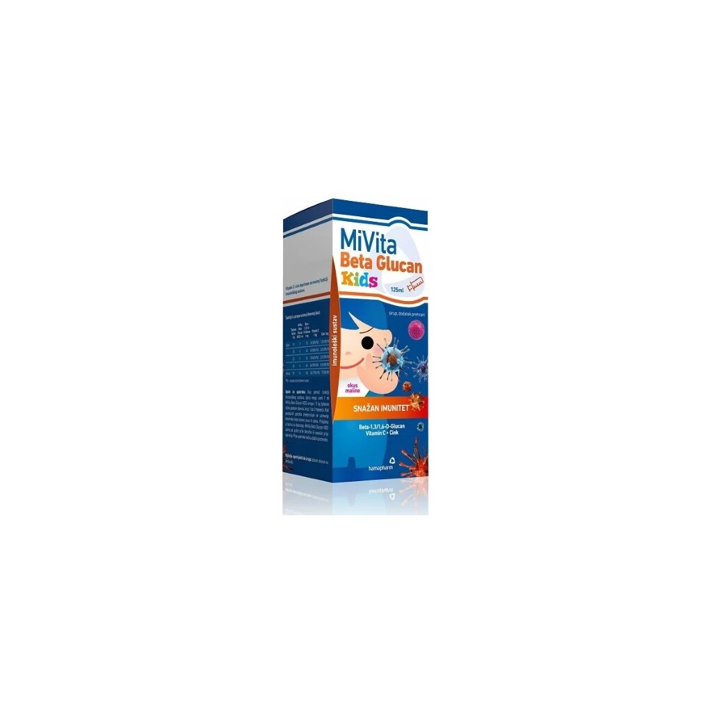 MIVITA BETA GLUCAN KIDS SIRUP 125ML HAMAPHARM