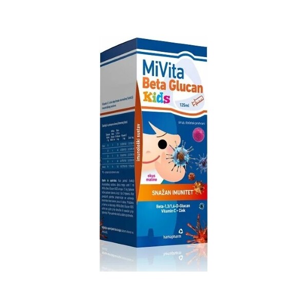 MIVITA BETA GLUCAN KIDS SIRUP 125ML HAMAPHARM