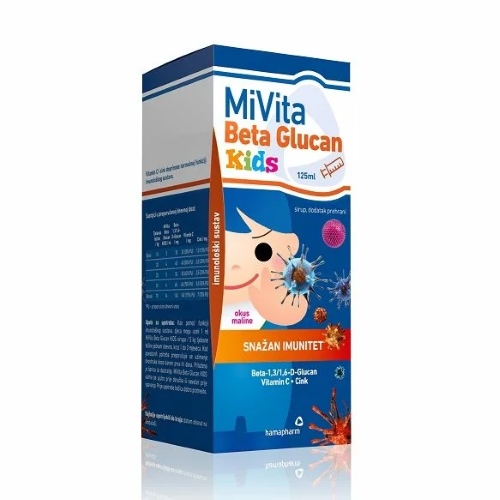 MIVITA BETA GLUCAN KIDS SIRUP 125ML HAMAPHARM