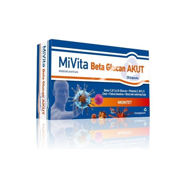 MIVITA BETA GLUKAN AKUT KAPSULE A20 HAMAPHARM