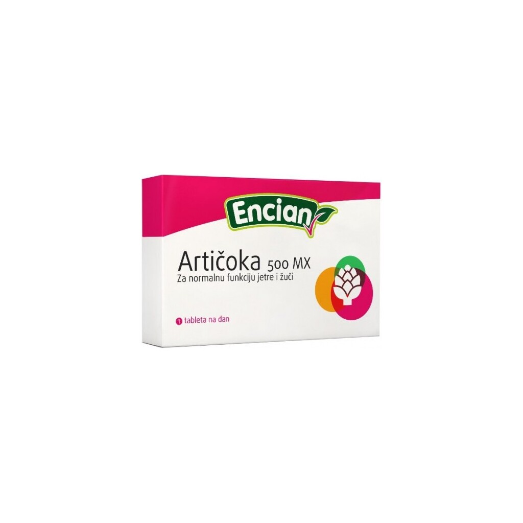 ENCIAN ARTIČOKA 500 MX TABLETE A30