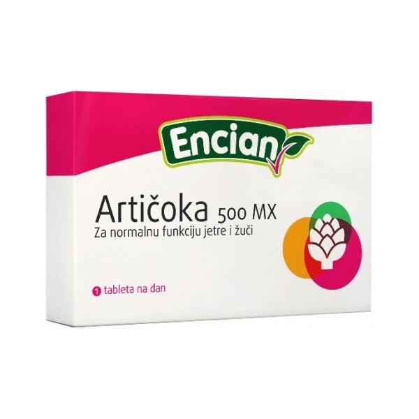 ENCIAN ARTIČOKA 500 MX TABLETE A30