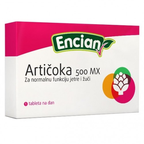 ENCIAN ARTIČOKA 500 MX TABLETE A30