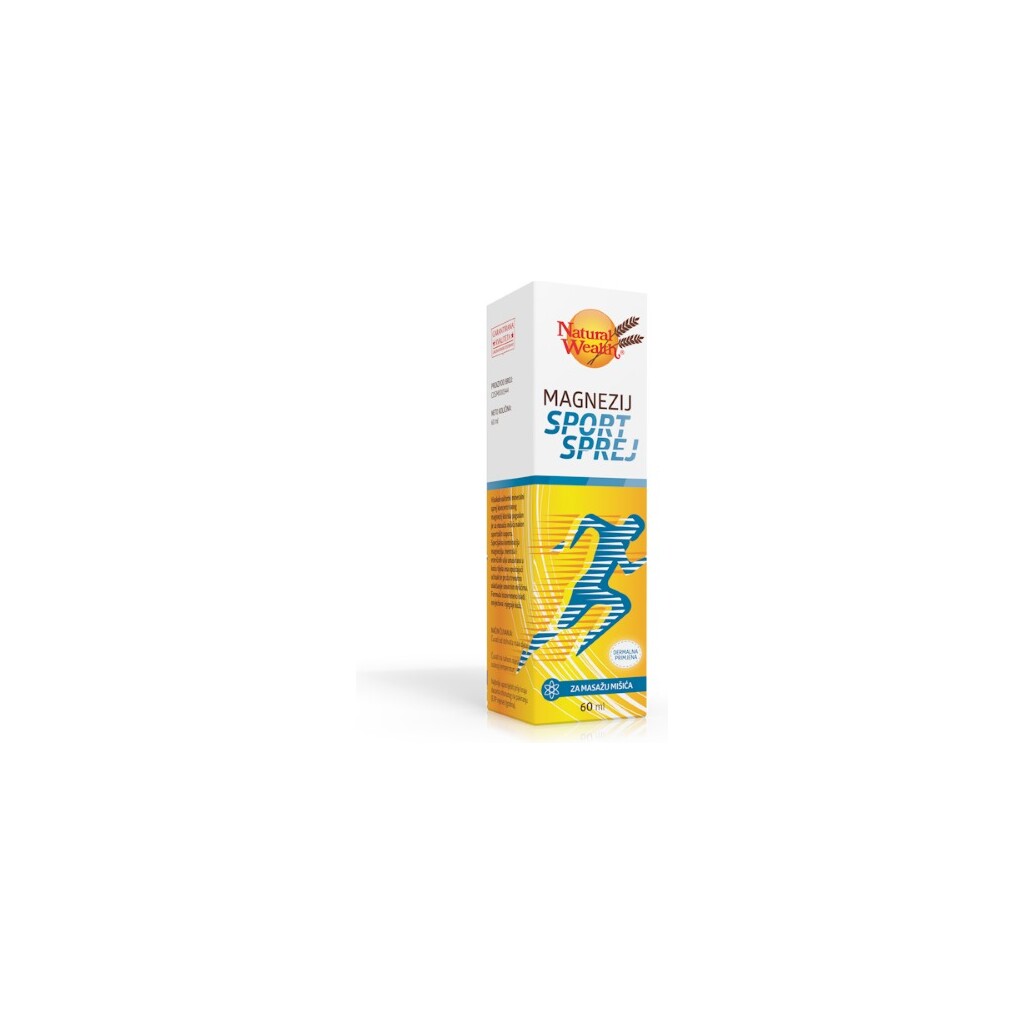 MAGNEZIJ SPORT SPREJ NATURAL WEALTH 60ML