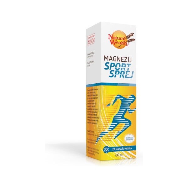 MAGNEZIJ SPORT SPREJ NATURAL WEALTH 60ML