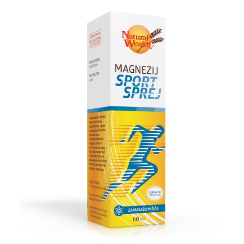 MAGNEZIJ SPORT SPREJ NATURAL WEALTH 60ML