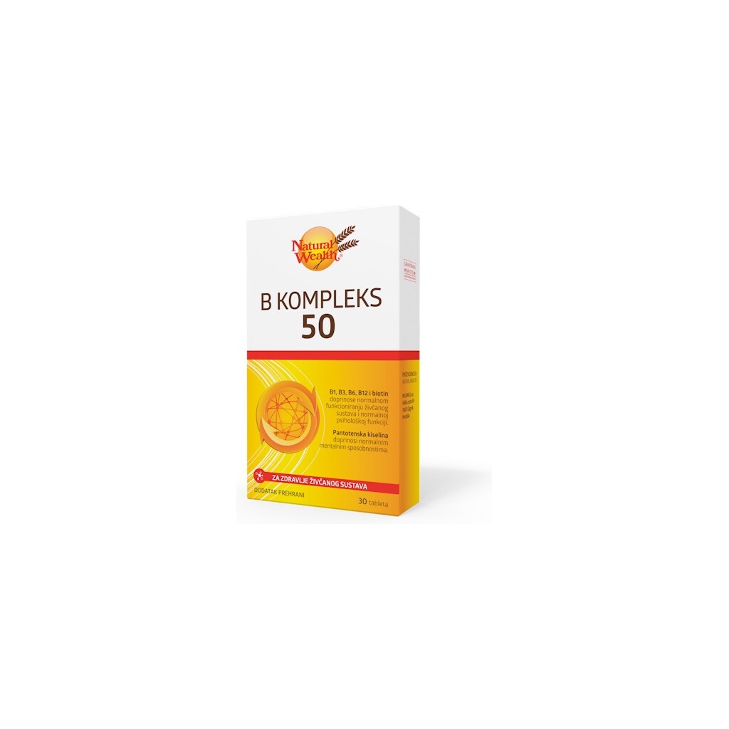 NATURAL WEALTH B KOMPLEKS 50 TABLETE