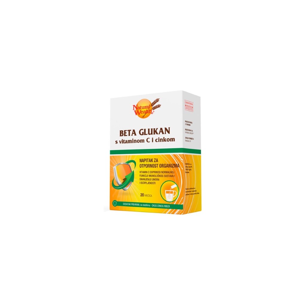 NATURAL WEALTH BETA GLUKAN S VITAMINOM C I CINKOM VREĆICE A20
