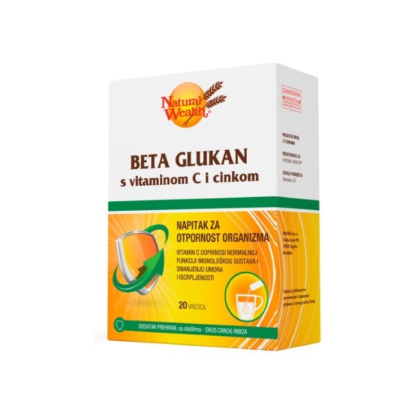 NATURAL WEALTH BETA GLUKAN S VITAMINOM C I CINKOM VREĆICE A20