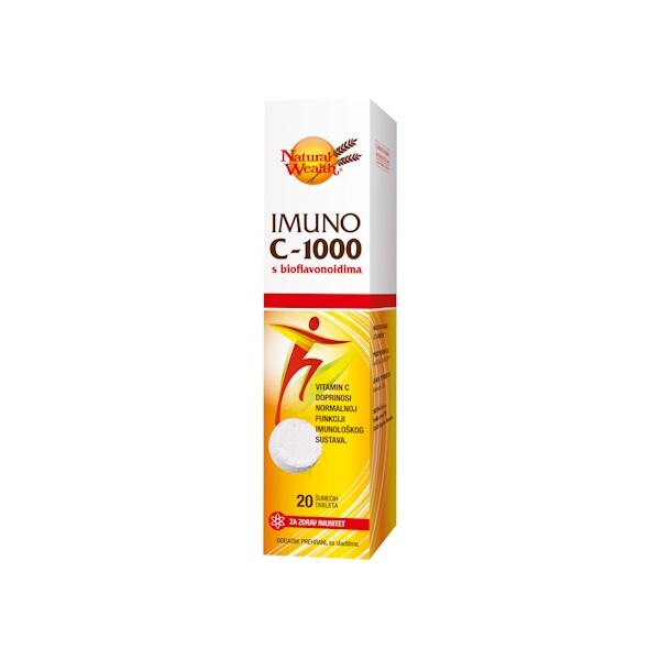 NATURAL WEALTH IMUNO C-1000 ŠUMEĆE TABLETE A20