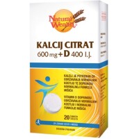 NATURAL WEALTH KALCIJ CITRAT+ D ŠUMEĆE TABLETE A20