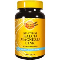 NATURAL WEALTH KELATIRANI KALCIJ MAGNEZIJ CINK TABELTE A100