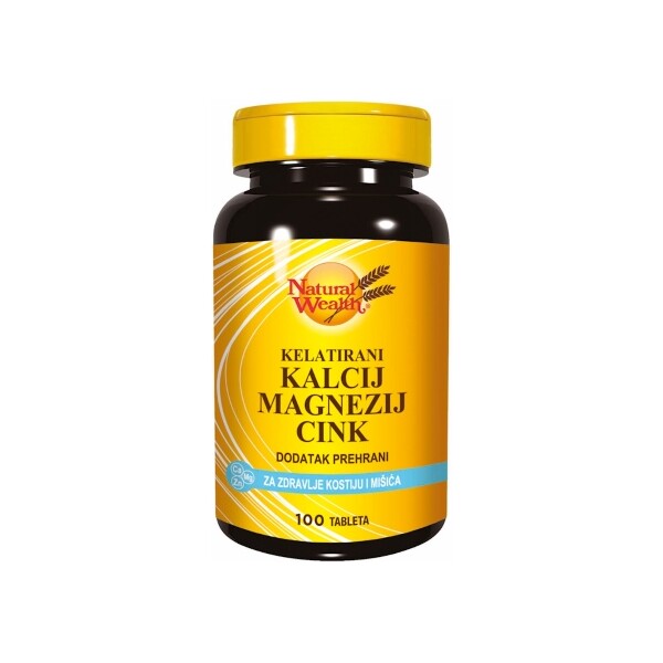 NATURAL WEALTH KELATIRANI KALCIJ MAGNEZIJ CINK TABELTE A100