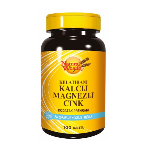 NATURAL WEALTH KELATIRANI KALCIJ MAGNEZIJ CINK TABELTE A100