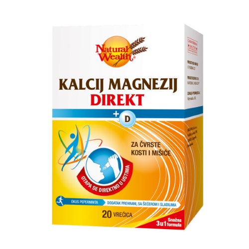 NATURAL WEALTH KALCIJ MAGNEZIJ DIREKT+D VREĆICE A20