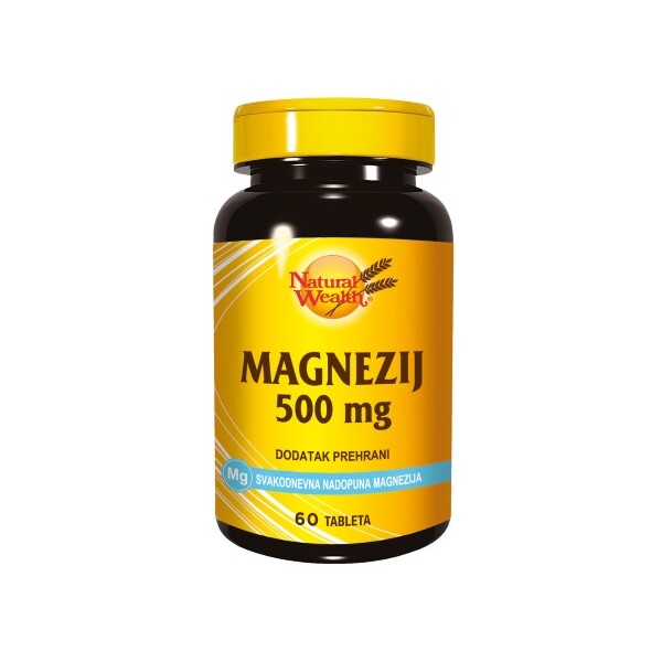 NATURAL WEALTH MAGNEZIJ 500MG TABLETE A60