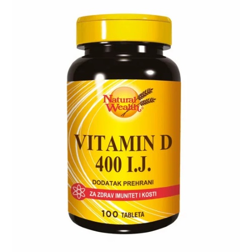 NATURAL WEALTH VITAMIN D 400 I.J. A100