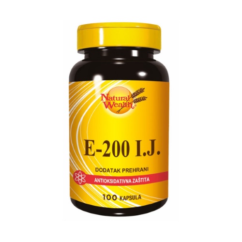 NATURAL WEALTH VITAMIN E 200 I.J. KAPSULE A100