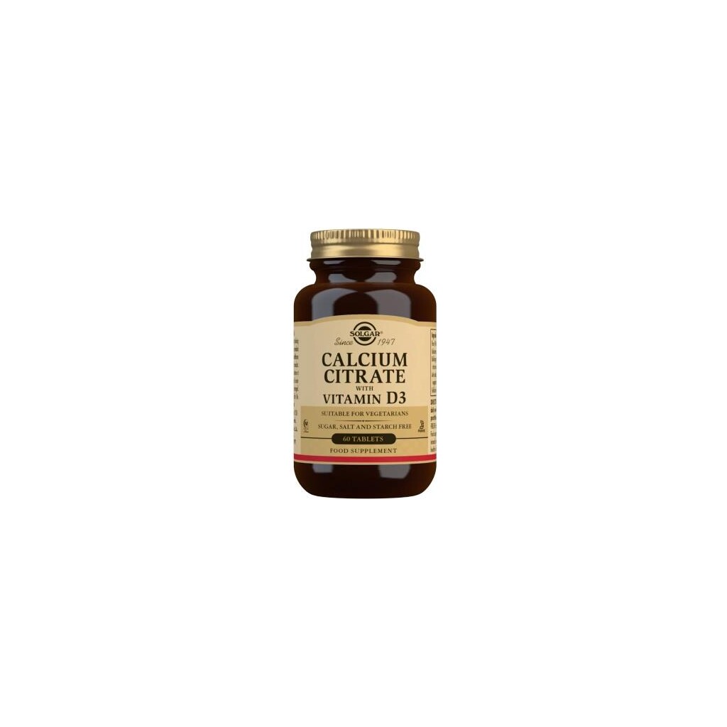 SOLGAR KALCIJ CITRAT + VITAMIN D TABLETE A60
