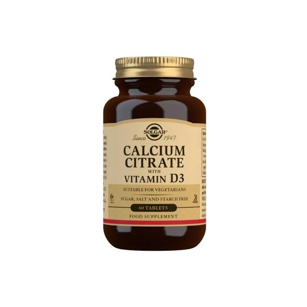 SOLGAR KALCIJ CITRAT + VITAMIN D TABLETE A60