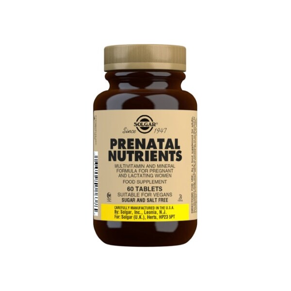 SOLGAR PRENATAL NUTRIENTS TABLETE A60