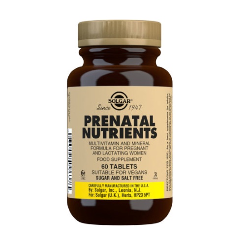 SOLGAR PRENATAL NUTRIENTS TABLETE A60