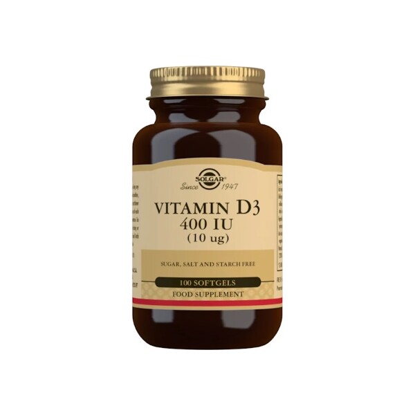 SOLGAR VITAMIN D3 400 IU KAPSULE A100