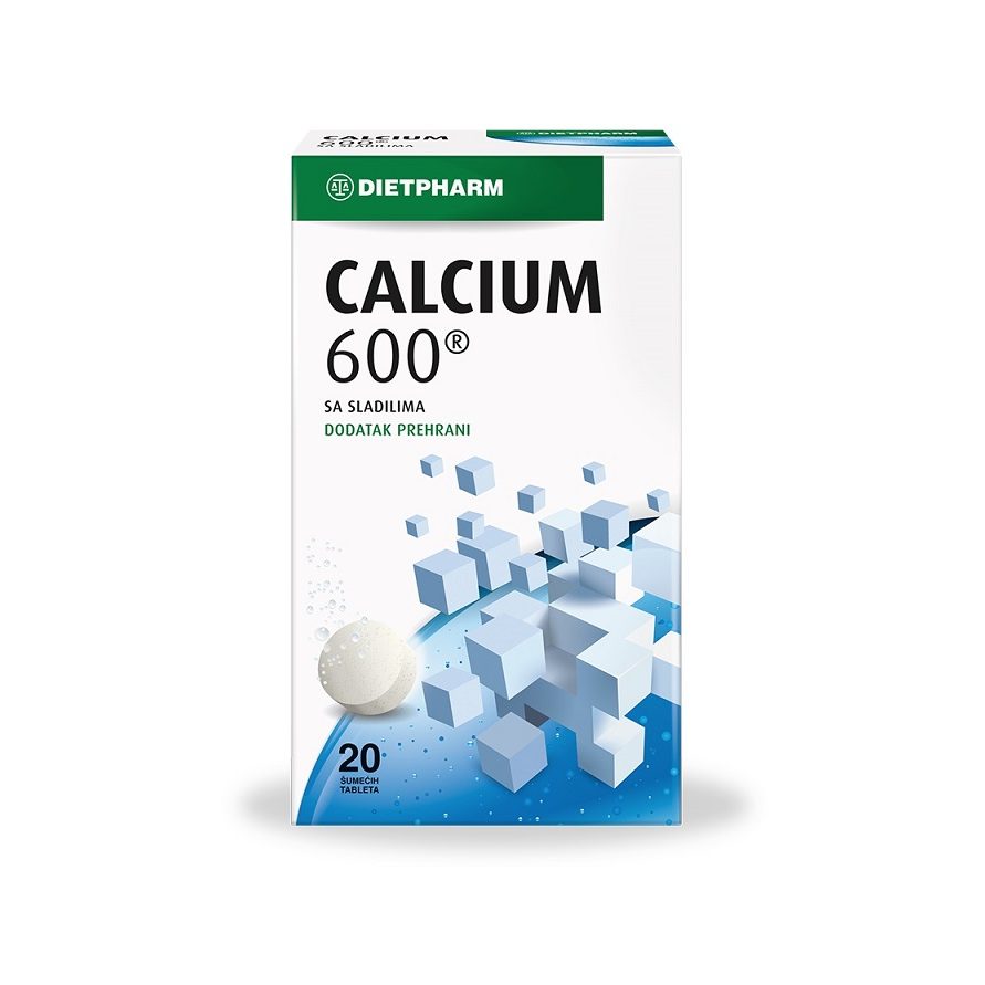 DIETPHARM CALCIUM 600 ŠUMEĆE TABLETE A20