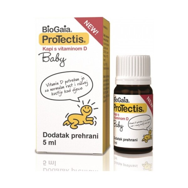 BIOGAIA PROTECTIS BABY KAPI S VITAMINOM D 5ML