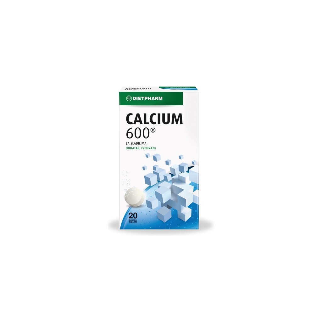 DIETPHARM KALCIJ 600 ŠUMEĆE TABLETE A20