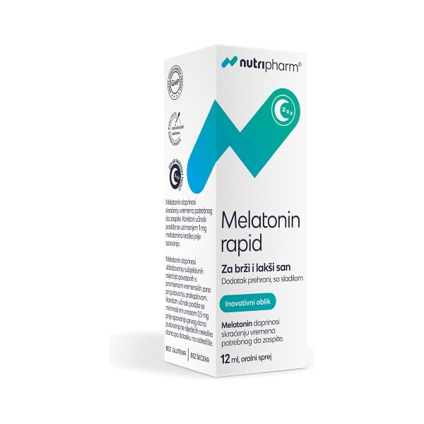 NUTRIPHARM MELATONIN RAPID SPREJ 12ML