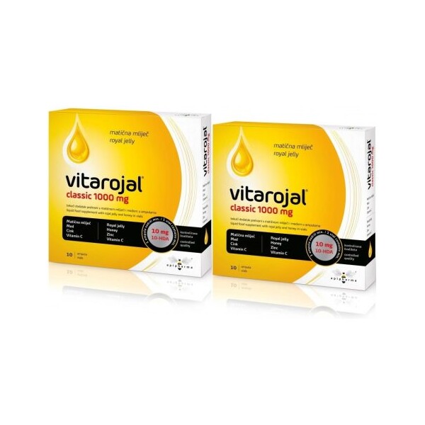 APIPHARMA VITAROJAL CLASSIC 1000MG MATIČNA MLIJEČ A10 DUO PAKIRANJE