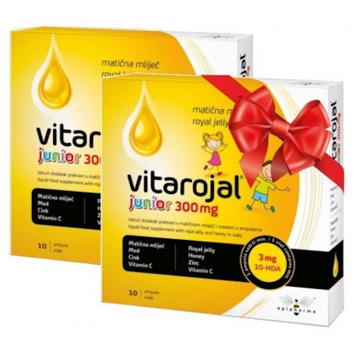 VITAROJAL JUNIOR 300MG MATIČNA MLIJEČ A10 DUO APIPHARMA 