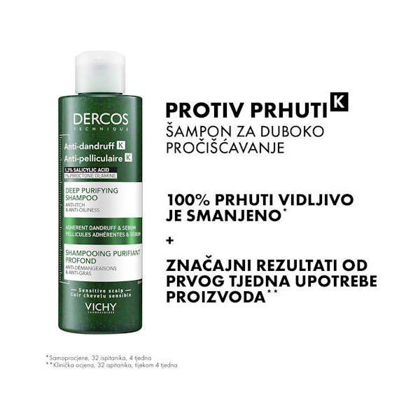 VICHY DERCOS ANTI DANDRUFF K PILING ŠAMPON
