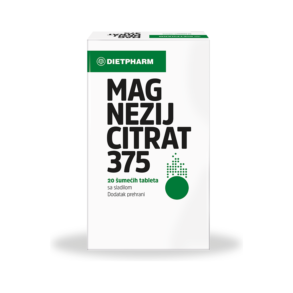 DIETPHARM MAGNEZIIJ CITRAT 375 ŠUMEĆE TABLETE