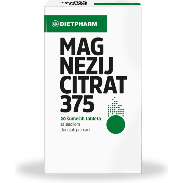 DIETPHARM MAGNEZIIJ CITRAT 375 ŠUMEĆE TABLETE