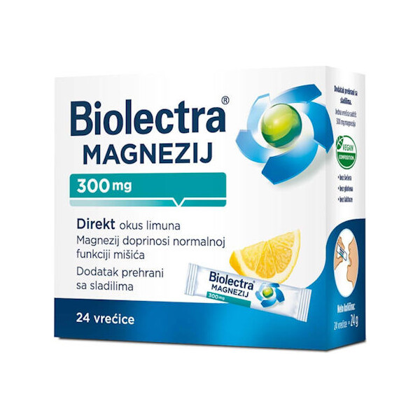 BIOLECTRA MAGNEZIJ 300MG DIREKT VREĆICE A24