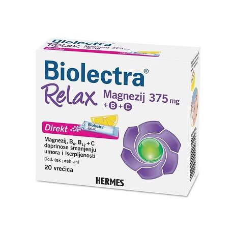 HERMES BIOLECTRA RELAX MAGNEZIJ 375MG +B +C DIREKT