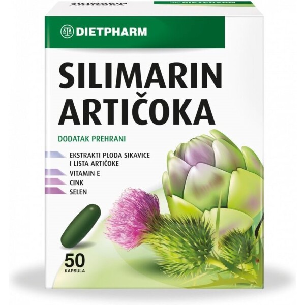 DIETPHARM SILIMARIN ARTIČOKA KAPSULE A50