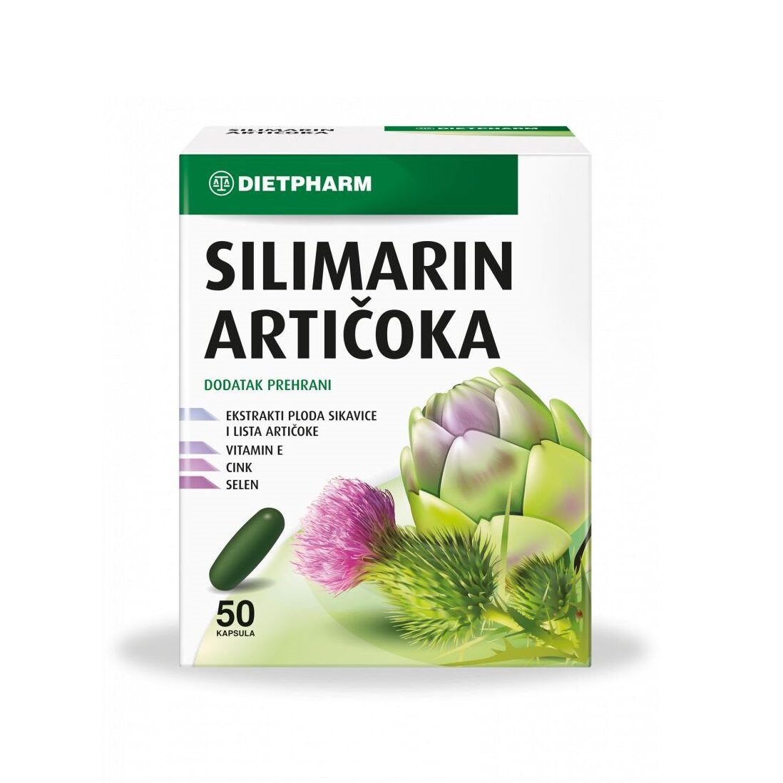 DIETPHARM SILIMARIN ARTIČOKA KAPSULE A50