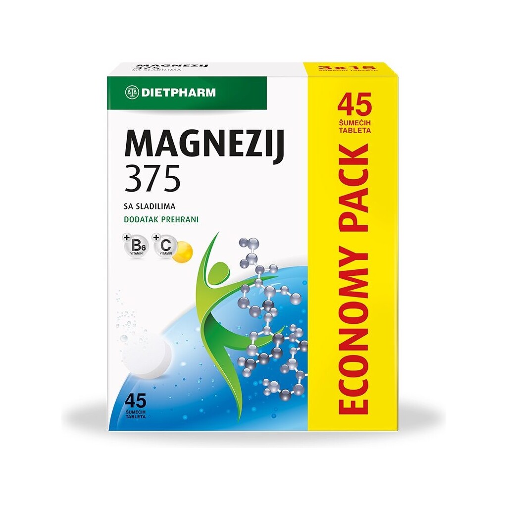 DIETPHARM MAGNEZIJ 375 ŠUMEĆE TABLETE A45