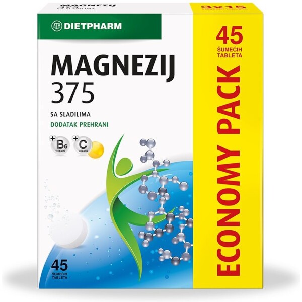 DIETPHARM MAGNEZIJ 375 ŠUMEĆE TABLETE A45